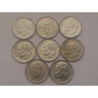 10 центов  ДАЙМ США 2010 , 2011, 2014 , 2015 , 2017 годов