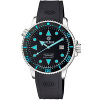 Часы DEEP BLUE MASTER 1000 II 44MM AUTOMATIC DIVER BLACK BLUE CERAMIC BEZEL, механика с автозаводом для профессионального погружения с аквалангом. Новые. Водостойкость 300 метров по стандарту ISO 6425