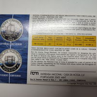 Португалия 100 эскудо 1989 года. Серебро открытие Канарских островов.