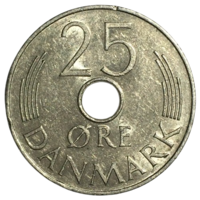 Дания 25 эре, 1977