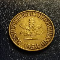 ФРГ 10 пфеннигов 1950г. D