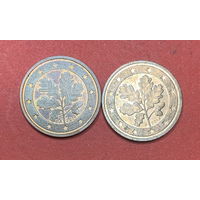 Германия, 2 евроцента 2014АF