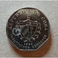 Куба 25 сентаво, 1994 год, KM# 577,  ю