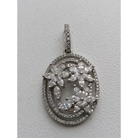 Кулон серебро 925 пр фианиты