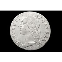 Талер (экю) 1748 г. Франция, Людовик XV