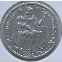 Французская Полинезия 1 франк 2001 год