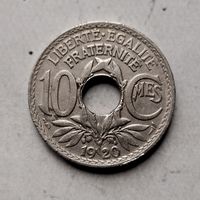 10 сантимов 1920 года Франция. Третья Республика.