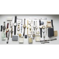 Все лоты с рубля.Часы разные в ремонт.