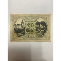Австрия 20 геллеров нотгельд Пушхайм - 2101