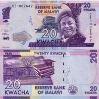 Малави 20 квача образца 2020 года UNC p63