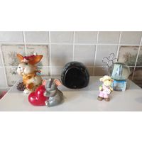 Лот фигурок, подсвечников и другое. 5 штук. Цена за все. Красивые, интересные и нужны вещицы.