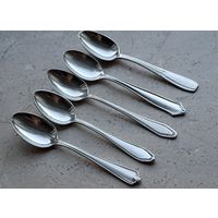 Ложка чайная посеребренная клеймо Германия ХХ век, 5 штук.