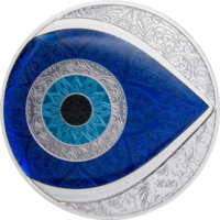 Палау 5 долларов 2020г. "Назар амулет. Глаз от сглаза". Монета в капсуле; подарочной рамке - футляре; сертификат; коробка. СЕРЕБРО 31,10гр.(1 oz).