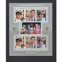 Монархия Остров Гернси /Guernsey (Нормандские острова) 1981** Королевская свадьба принца Чарльза и Дианы Спенсер