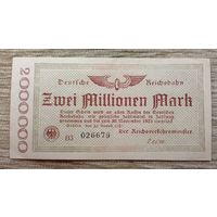 Werty71 Германия Веймар 2000000 марок 1923  банкнота 2 миллиона гроссгельд Берлин Железные дороги