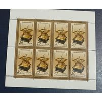 ГДР** 1983 солнечные и песочные часы малый лист без наклеек и их следов