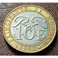 Монако 10 франков, 1992    ( 2-9-6 )