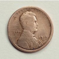 США. 1 цент 1919 г. S