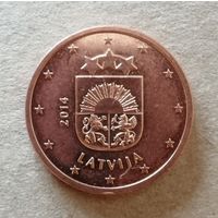 Латвия 5 евроцентов 2014 год,