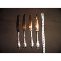 Столовые ножи МНЦ мельхиор 4 шт.С рубля.