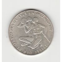 Монета 10 марок 1972 года. Германия. Серебро.