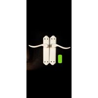 Комплект ручек дверных без внутр. защёлки- 16р. Комплект белых ручек дверных-2ручки, без защёлки (язычок)- 16р.