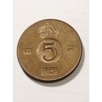 Швеция 5 оре 1969
