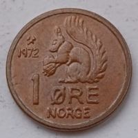Норвегия 1 эре 1972 год, XF