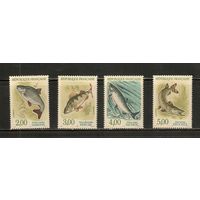 Франция-1990(Мих.2799-2802) , **  ,  Фауна, Рыбы (полная серия)