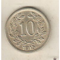 Австрия 10 геллер 1915