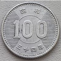 Япония 100 йен 1959, серебро