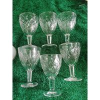 Набор хрустальных рюмок СССР для крепких спиртных напитков