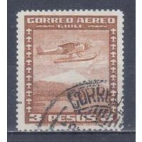 [884] Чили 1934. Авиация.Самолет. Гашеная марка.