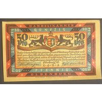 Нотгельд 50 пфеннигов 1921 год. Ольденбург. Веймарская республика