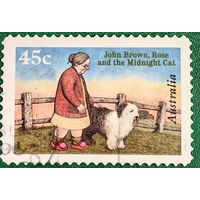 Австралия 1996. Иллюстрация детской книги Джон Браун Роуз и полуночный кот