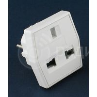 Переходник Квадрат, 10А 250В, белый REXANT