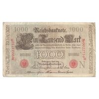 Германия 1000 марок 1910 г. Красная печать