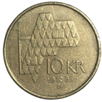Норвегия 10 крон, 1995