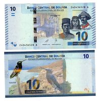 Боливия 10 боливиано образца 2018 года UNC p248(2)