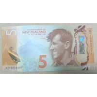 5 долларов 2015 года - полимер - Новая Зеландия - UNC