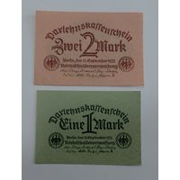 1 и 2 марки 1922 г. Германия