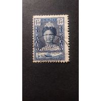 1928. Кюрасао\292с\ Королева и корабль. Штемпель ARUBA