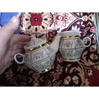Чайник, заварник и сливочник МФЗ красивые СССР