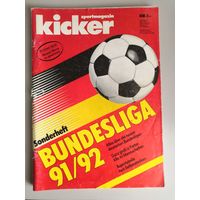 Журнал "Kicker" (немецкий язык) к сезону Бундеслиги 1991/92
