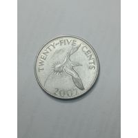 Бермудские острова 25 центов 2007 года .