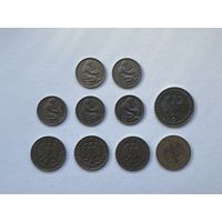 Монеты ФРГ. 1,2 марки, 50 пфеннигов.