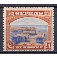 259.BrK. Великобритания. Колонии. Кипр. Георг V. Местные мотивы. 1934 г. 1/4Pia. Mi.#118.