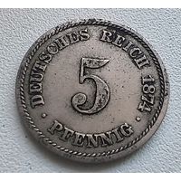 Германия 5 пфеннигов, 1874 А  2-1-1