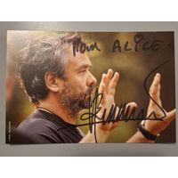 Автограф на фото  Люк Бессон.