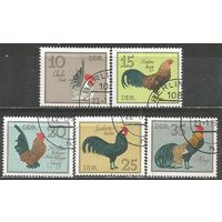 ГДР. Немецкие петухи. 1979г. Mi#2394-98.